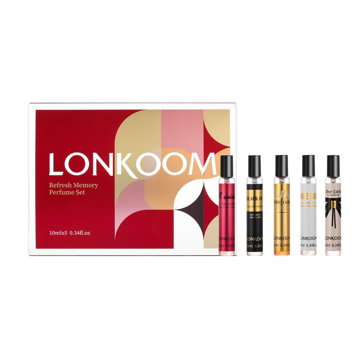 Lonkoom Christmas Perfume Samples Gift Set ﹣ REFRESH MEMORY
