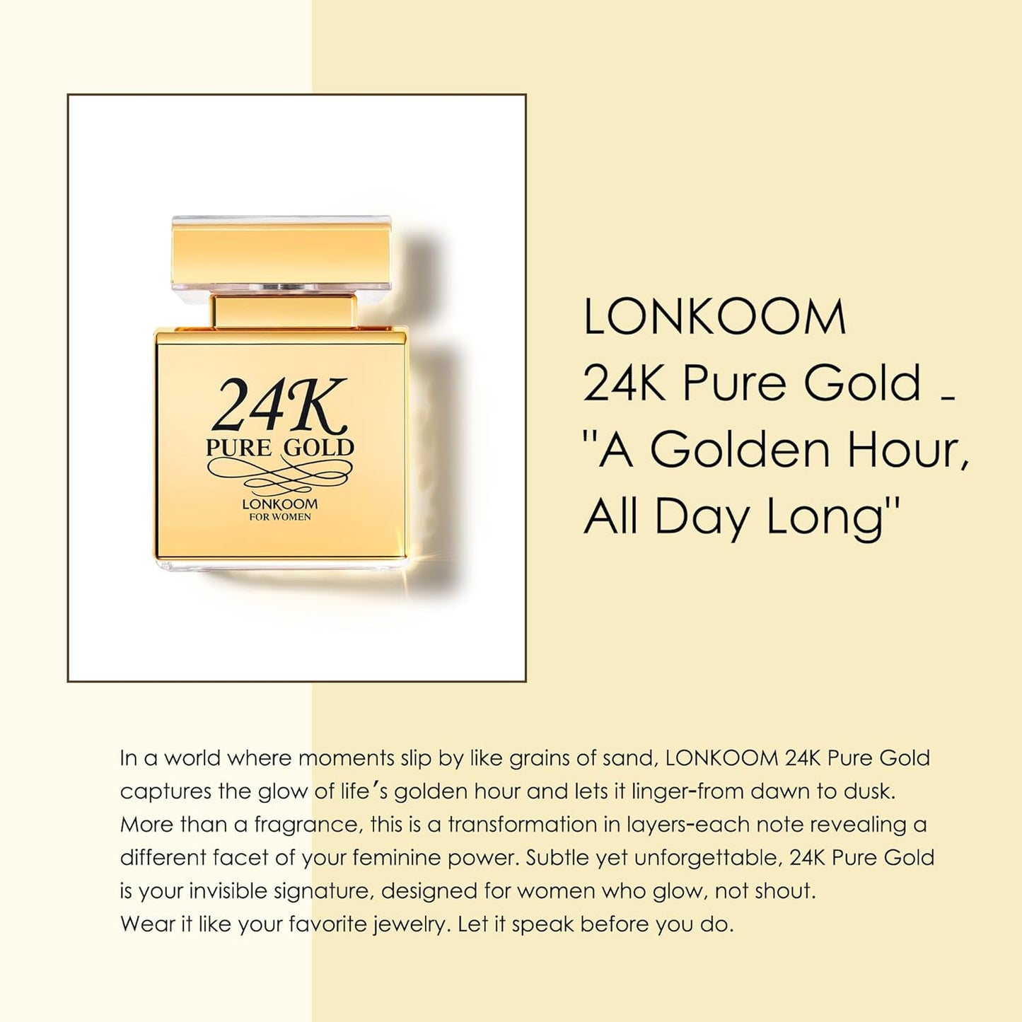 Lonkoom 24K Pure Gold Perfume for Women