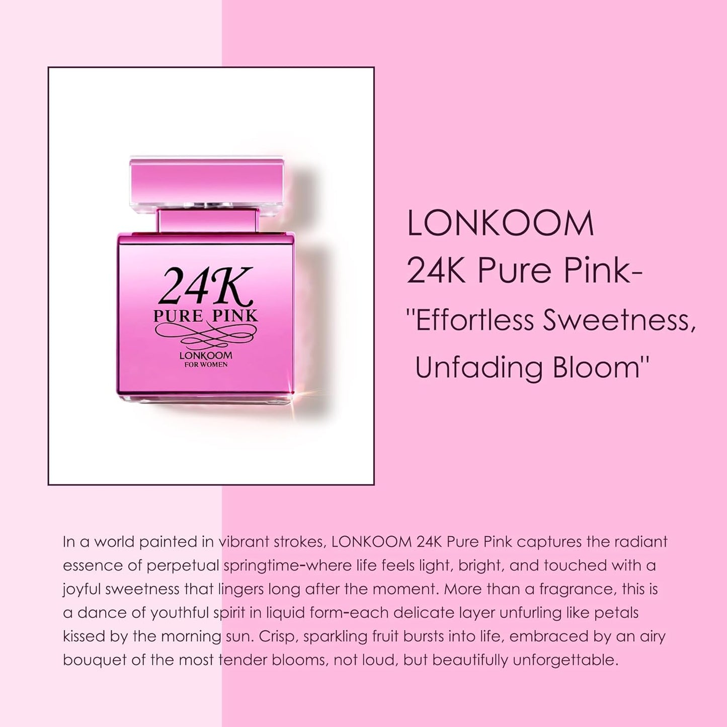 Lonkoom 24K Pure Pink Perfume for Women